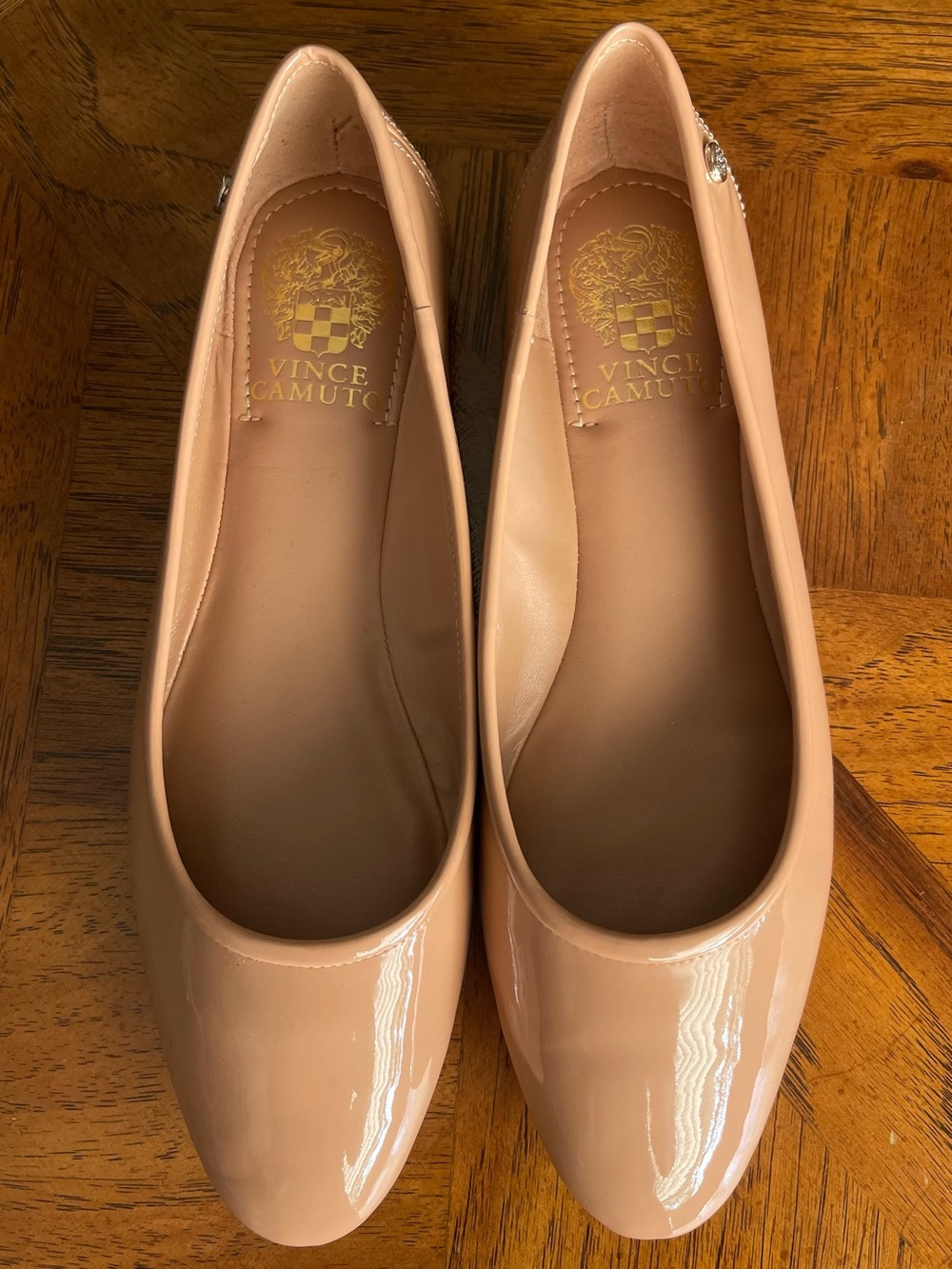 Vince Camuto Blush Patent Leather Ballet Flats